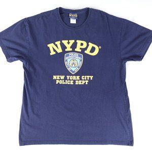 NYPD Shirt Adult XL 100% Cotton Official New York Police Department Tee